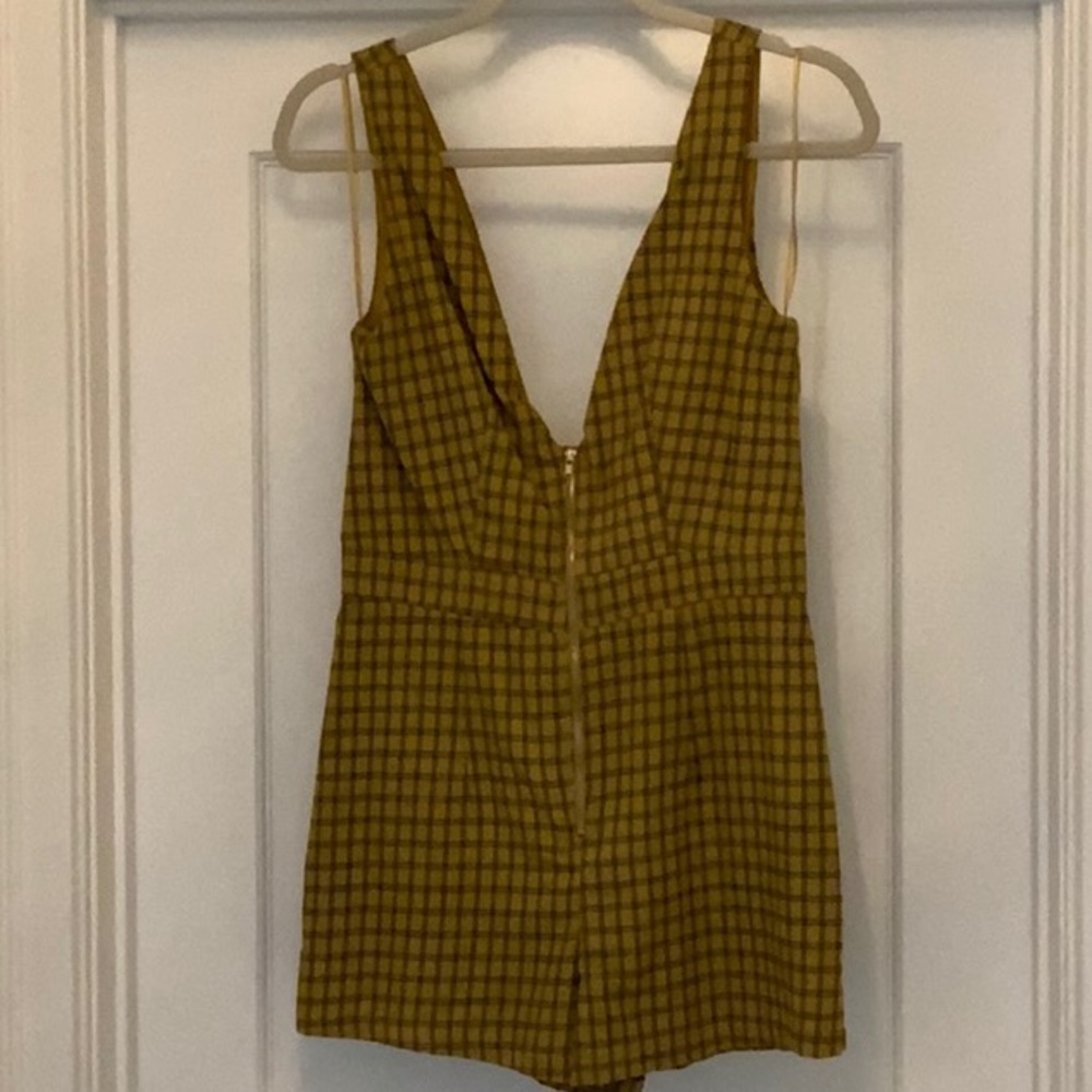 Plaid ,Sleeveless, shorts jumper